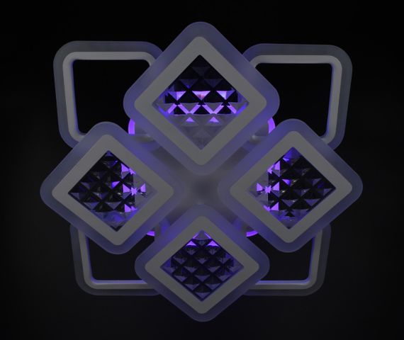 Люстра світлодіодна стельова LED світильник для квартири на стелю лед з пультом 26120 Білий 11х54х62 см. | Зображення 7
