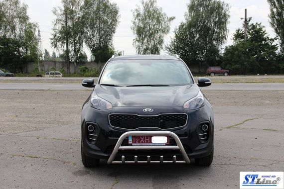 Кенгурятник WT003 (нерж) для Kia Sportage 2015-2021 рр | Зображення 2
