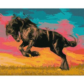 Картина по номерам "Величественный мустанг" Идейка KHO4339 40х50 см