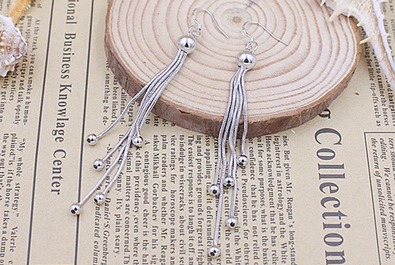 Сережки підвіски Primo Long Balls - Silver | Зображення 3
