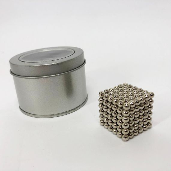 Неокуб 216 Нео NeoCube Серебристый, Неокуб фігури, Головоломка нео куб IZ-225 магніт 5мм | Зображення 2