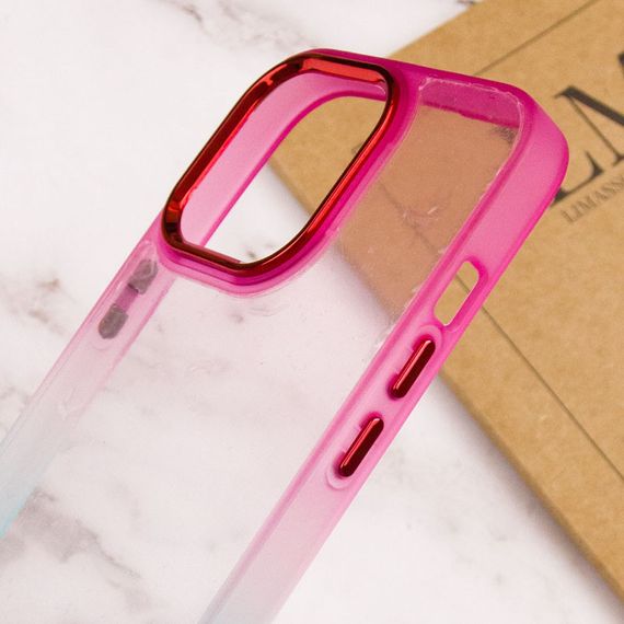 Чехол TPU+PC Fresh sip series для Apple iPhone 13 Pro Max (6.7") Бирюзовый / Розовый | Зображення 3