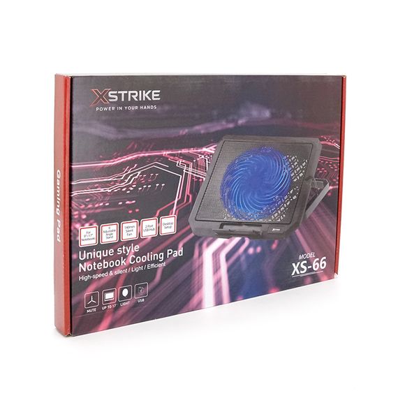 Підставка під ноутбук XSTRIKE XS-66, 9-17", 1x140mm 1200±10% RPM | Зображення 1