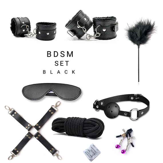 БДСМ набор «Loving submission», цвет черный sexstyle