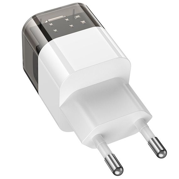 СЗУ Hoco C125A Transparent PD20W (1USB-C) Transparent black | Зображення 3