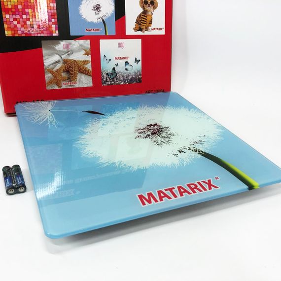 Весы напольные MATARIX MX-452 180 кг, Весы напольные для измерения массы тела, Электронные весы одуванчик | Зображення 1