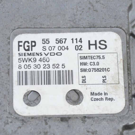 Блок керування двигуном 1.6 Opel Astra H 2004-2014 Комп'ютер ЕБУ мотора Опель Астра Н 55567114 | Зображення 2