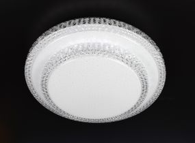 Сучасний круглий світильник стельовий LED для кімнати кухні ванної з пультом 25921 Білий 8х40х40 см.