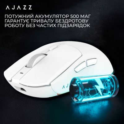 Мышка Ajazz AJ139 V2 MC Wireless/Bluetooth/USB White (AJ139-V2-MC-W) | Зображення 2