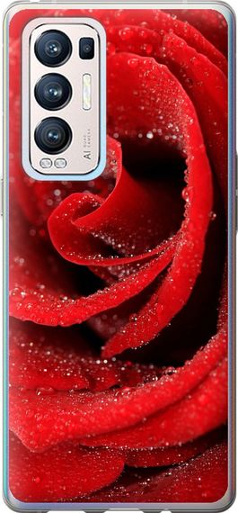 Чехол на Oppo Reno5 Pro Plus Красная роза "529u-2243-17620"