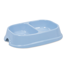 Миска Priroda Модерн No1 Дует для кішок пластикова 400 мл світло-блакитна