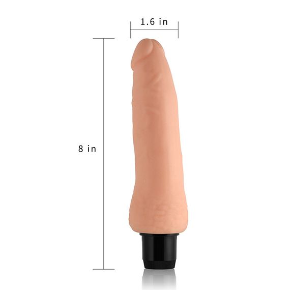 Реалістичний вібратор - Xtreme Feel Vibrator Flesh 8" Sex Aura | Зображення 5