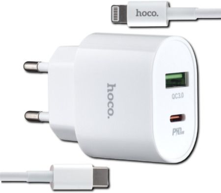 Зарядне Устройство Hoco C95A Lineal PD 20W+QC3.0 Type-C to Lightning (33262-01_211)