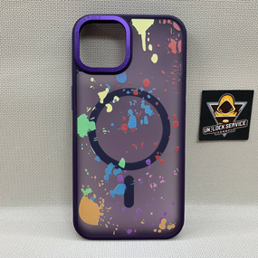 Чехол Wlons Unicorn противоударный PC+TPU для Iphone 14 MagSafe Матовый Фиолетовый