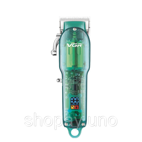 Профессиональная машинка для стрижки VGR Professional Clipper Transparent Green V-660