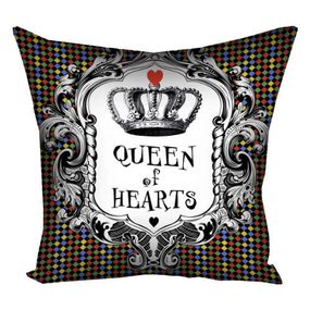 Подушка габардинова з принтом Queen of hearts 40x40 (4P_WON036)