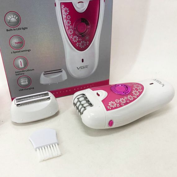 Жіночий триммер для тіла VGR V-722, Бездротові епілятори з насадками, KC-981 Епілятори жіночі | Зображення 9
