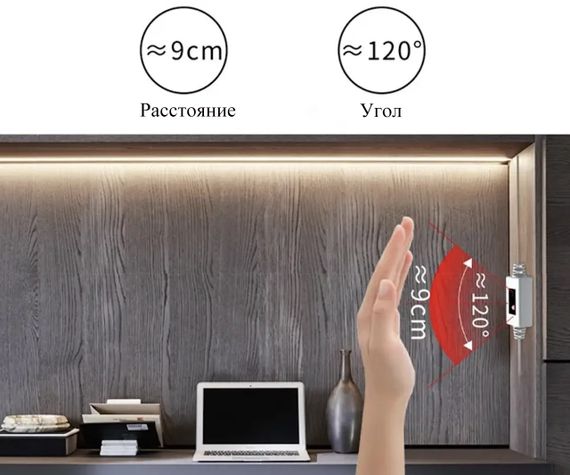 LED стрічка з датчиком руху та живленням USB warm white 3 метри | Зображення 2
