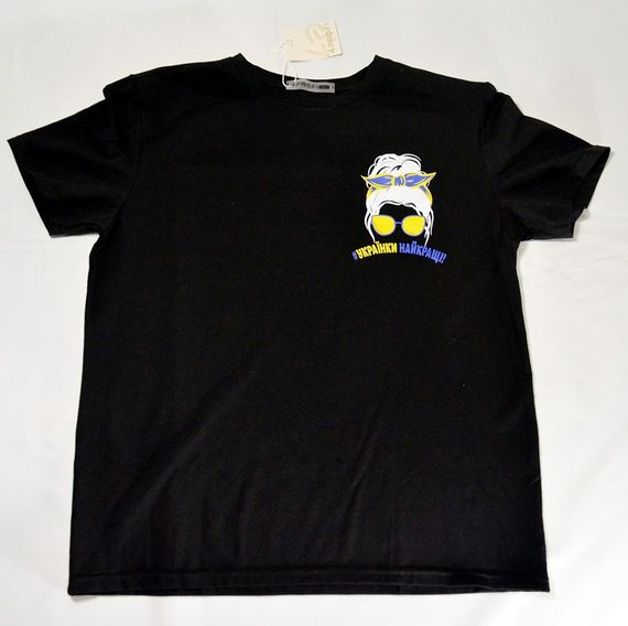 Футболка 4Profi с принтом "#Українки найращі!" черная M