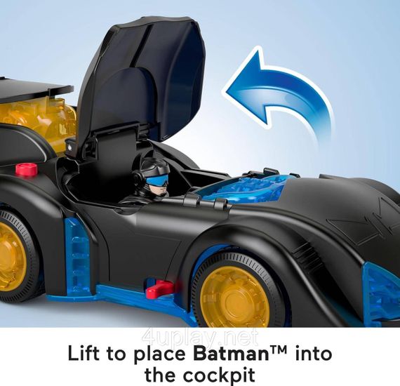 Інтерактивний ігровий набір Fisher-Price Бетмобіль з фігуркою Бетмена Оригінал Shake And Spin Batmobile | Зображення 5