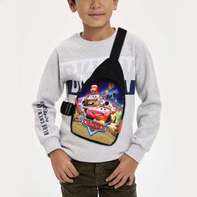 Сумка через плече дитяча Тачки Блискавка МакКвін 29х17 см сумка слінг для хлопчика (02214)