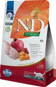 Сухий корм з перепілкою для котів Farmina N&D GF Cat Pumpkin Quail Adult, 300 гр