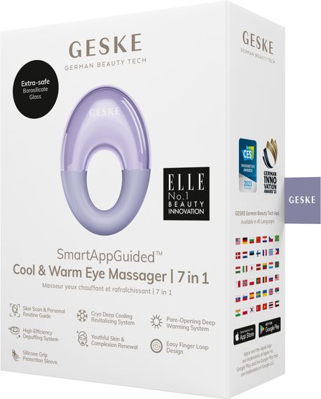 Масажер для очей GESKE Cool&Warm Eye Massager 7в1 starlight, Фіолетовий | Зображення 7