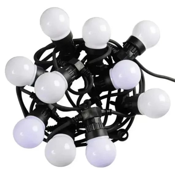 Уличная гирлянда "Ретро Лампочки" на 20шт LED Warm Bulbs, 5 м, теплый белый свет | Зображення 1