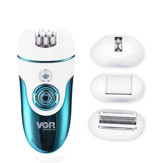 Епілятор VGR V-700 Жіночий бездротовий з підсвіткою для ніг та зони бікіні, пемза, електробритва для ніг | Зображення 5