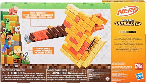 Бластер-топор из Майнкрафт NERF Minecraft Firebrand | Зображення 4