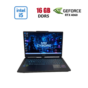 Ігровий ноутбук Б-клас MSI Cyborg 15 A12VF / 15.6" (1920x1080) IPS / Intel Core i5-12450H (8 (12) ядер по 3.3 - 4.4 GHz) / 16 GB DDR5 / 512 GB SSD M.2 / nVidia GeForce RTX 4060, 8 GB GDDR6, 128-bit / WebCam б/в