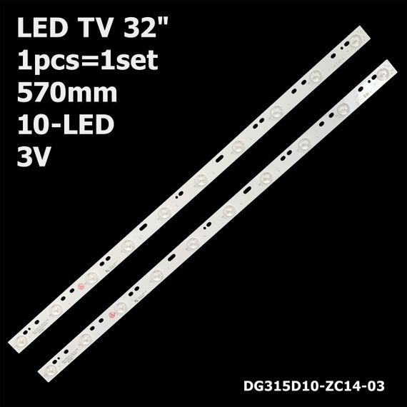 LED підсвітка TV 32" DG315D10-ZC14-03 D328PHHB01F7B, D514PGHB01F8B, D513PGHB01F6A, D304PHHB01F5B 1шт.