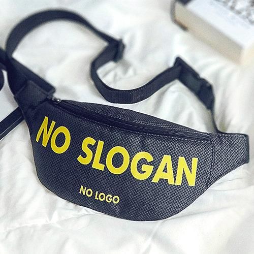 Сумка на пояс бананка Bumbag No slogan 27x16 см (BB_18J020_BL_BL)