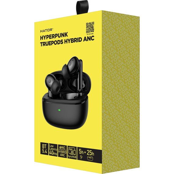 Навушники Hator Truepods Hybrid ANC Black (HTA431) | Зображення 4