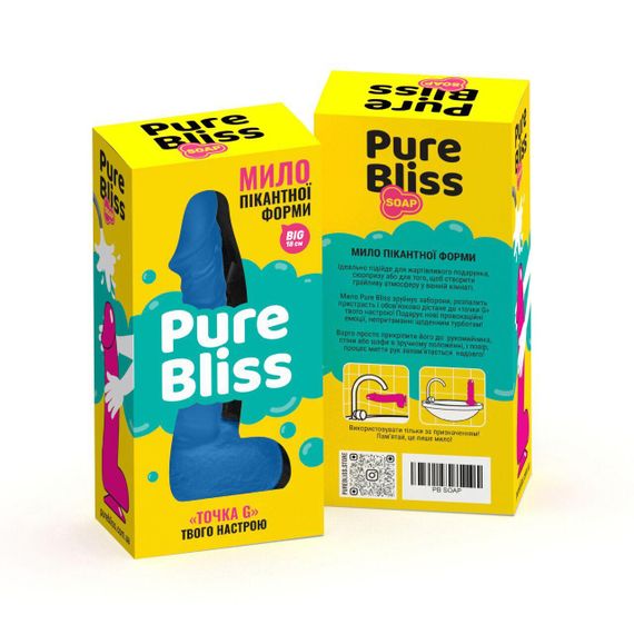 Крафтовое мыло-член с присоской Pure Bliss BIG Dark Blue, натуральное | Зображення 6