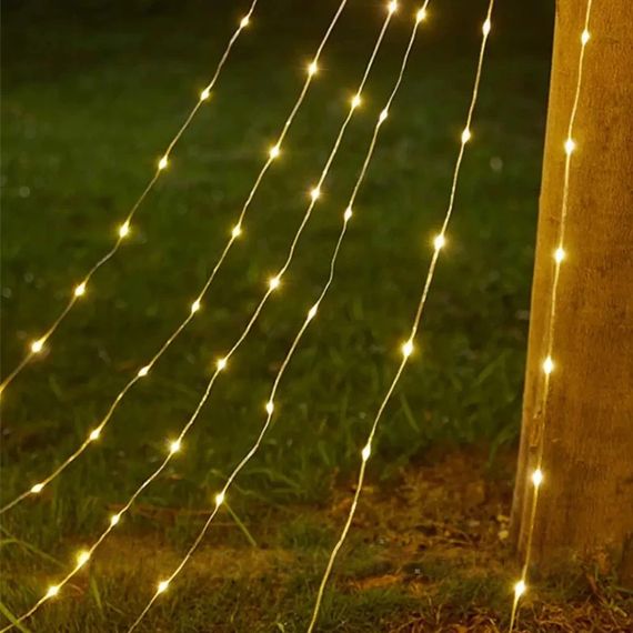 Гірлянда-штора із зіркою, 2м, 190LED, Теплий білий, XPRO (234576887_293) | Зображення 1