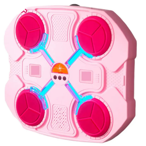 Рожевий боксерський тренажер 32х28 см настінний із підсвіткою і музикою знижка | Зображення 5