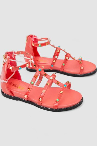 Босоножки женские лаковые  -уценка, цвет красный, 243R916-2-U-4 | Зображення 2