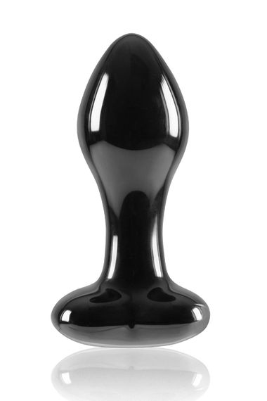 Скляна пробка NS Novelties CRYSTAL HEART BLACK