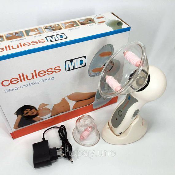 Массажер вакуумный антицеллюлитный Celluless MD NEW вакуумно-роликовый эффективный массажер Целлюлес JZ-26 | Зображення 9