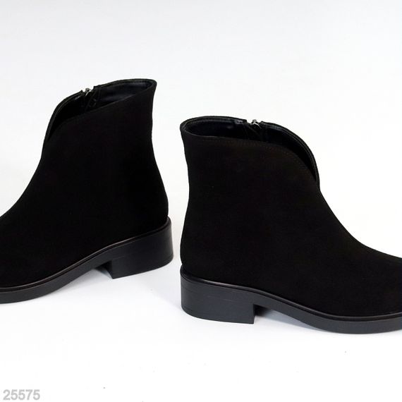 Шикарные черные ботинки натуральная замша стильный минимализм | Зображення 3
