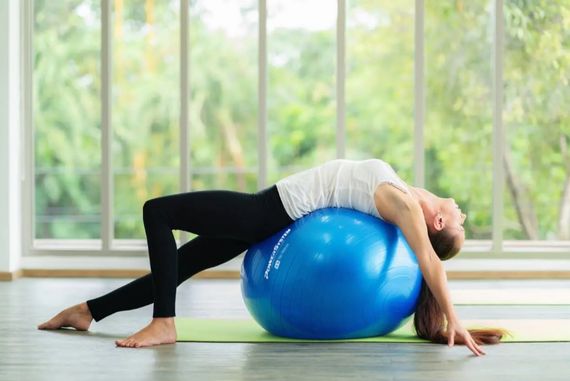 М'яч для фітнесу (фітбол) Power System PS-4011 Ø55 cm PRO Gymball Blue (PS-4011_55cm_Blue) | Зображення 8