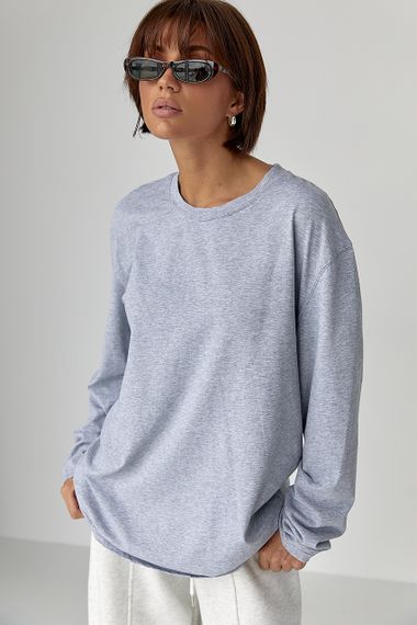 Однотонний базовий лонг oversize - сірий цвет, ONE SIZE (є розміри) | Зображення 4