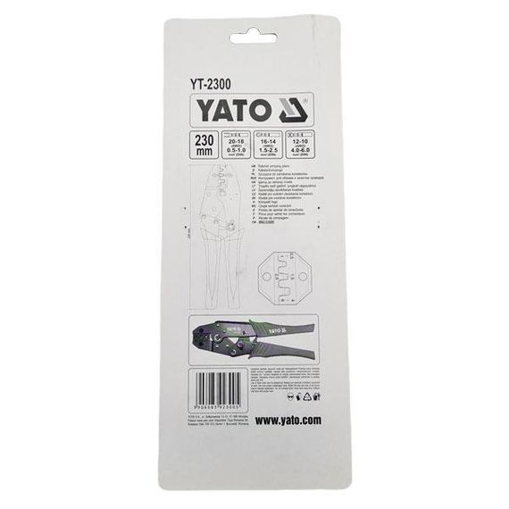Кліщі для обтискання і зачищення проводів YATO YT-2300 230 мм Крімпер клем | Зображення 3