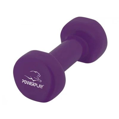 Гантель PowerPlay вінілові 4125 Achilles 2 х 2.5 кг Фіолетові (PP_4125_2.5kg_2in) | Зображення 3