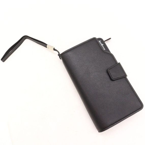 Мужской кошелек Baellerry Business (19,5х10х3 см) с ремешком / Портмоне для мужчин на кнопке | Зображення 9