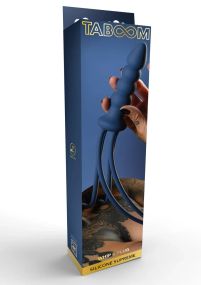 Батіг з тримачем у вигляді анальної пробки Taboom Silicone Supreme, синій Sex Aura