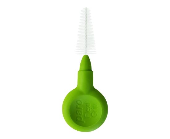 Міжзубні щітки paro® FLEXI-GRIP, середні, салатові, конічні (Ø щітки 3/8 мм, ДОО* 1.2 мм), 1уп. х 4 шт.
