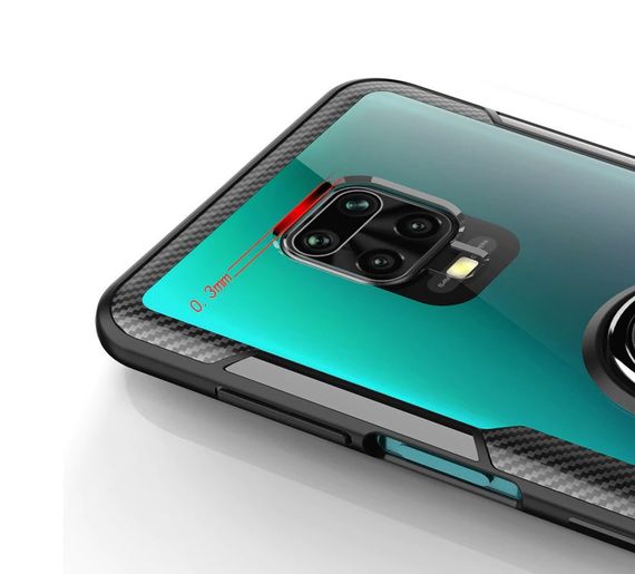 Чохол бампер Primolux Ring Magnetic Stand для смартфона Xiaomi Redmi Note 9 Pro Max / Note 9S / 9 Pro - Black | Зображення 1