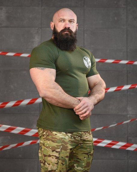 Тактична Бавовняна футболка NECRONIMICON хостер олива НП5203 | Зображення 1